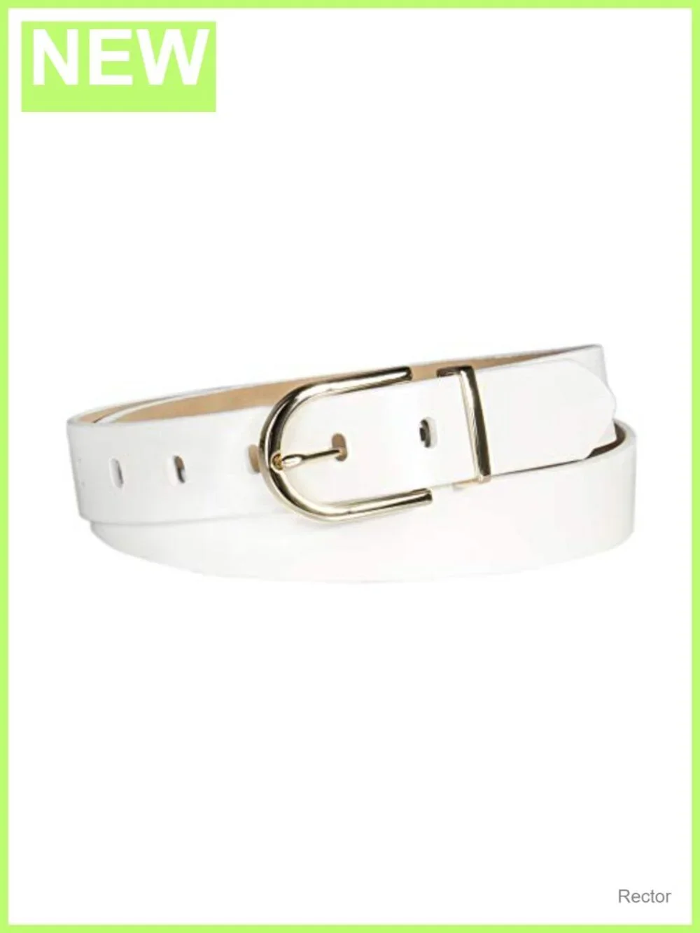 Women's Casual Leather Belt with Round Buckle for Jeans and Trousers